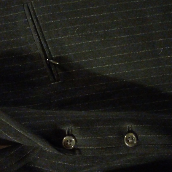 Mens kroon vest black & gray courdary suede inside stripe design stylish luxury - Picture 3 of 7